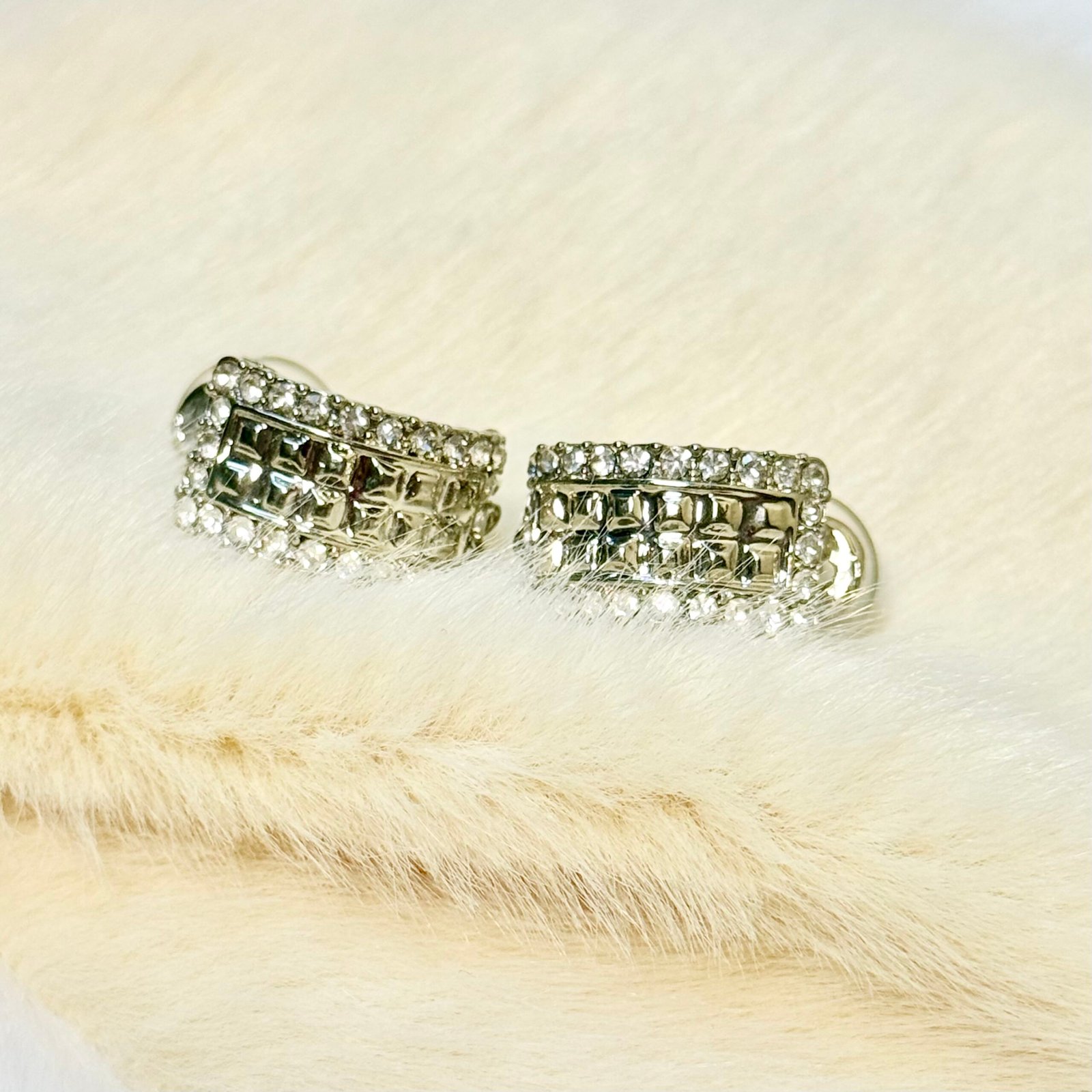 Silver Curve Clip-On Earrings - Image 2
