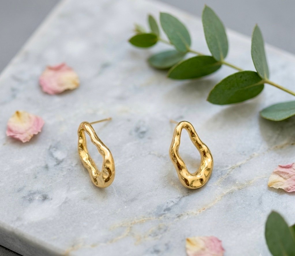Aura Melt Gold Earrings - Image 2