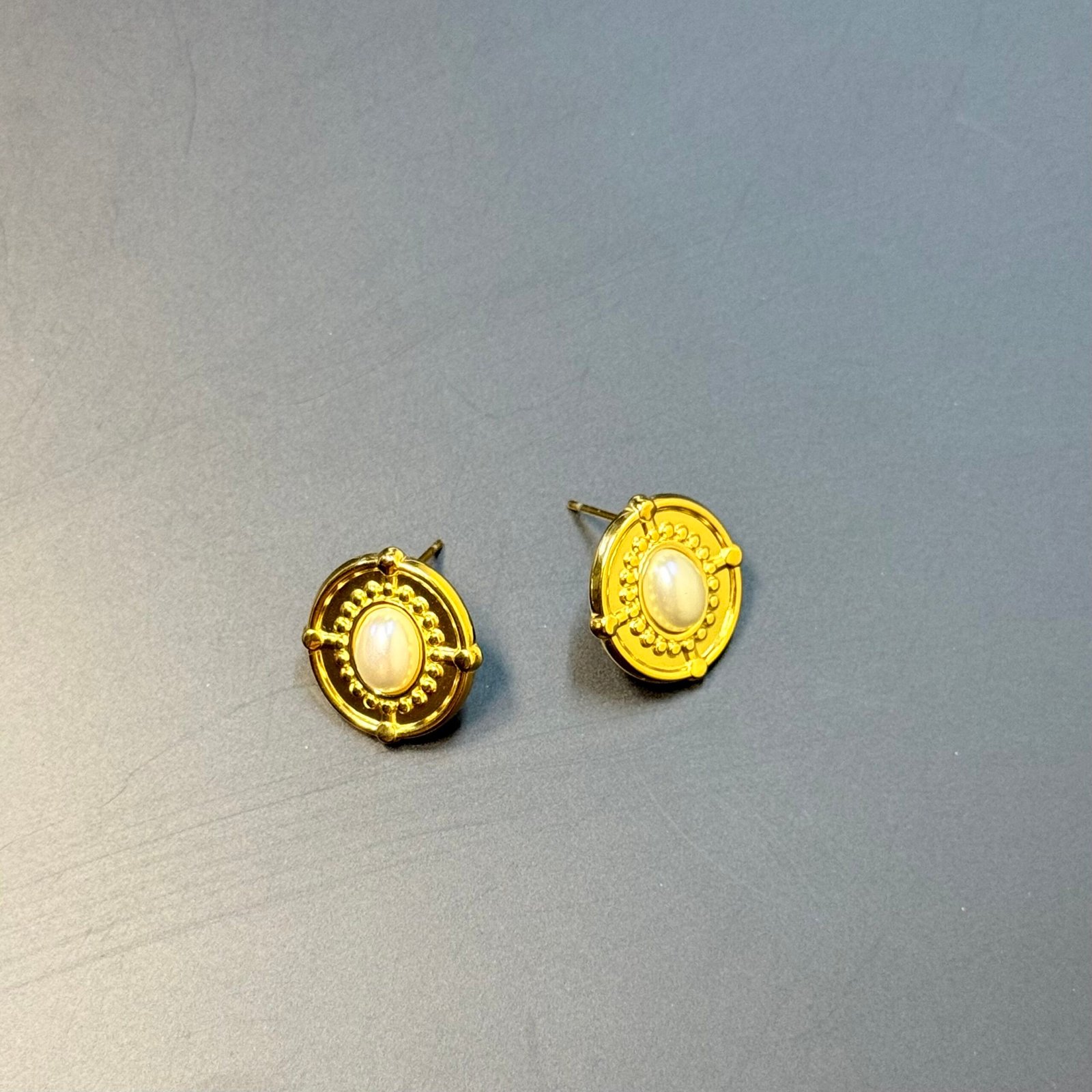 Aura Anti-Tarnish Beaded Pearl Studs - Image 3
