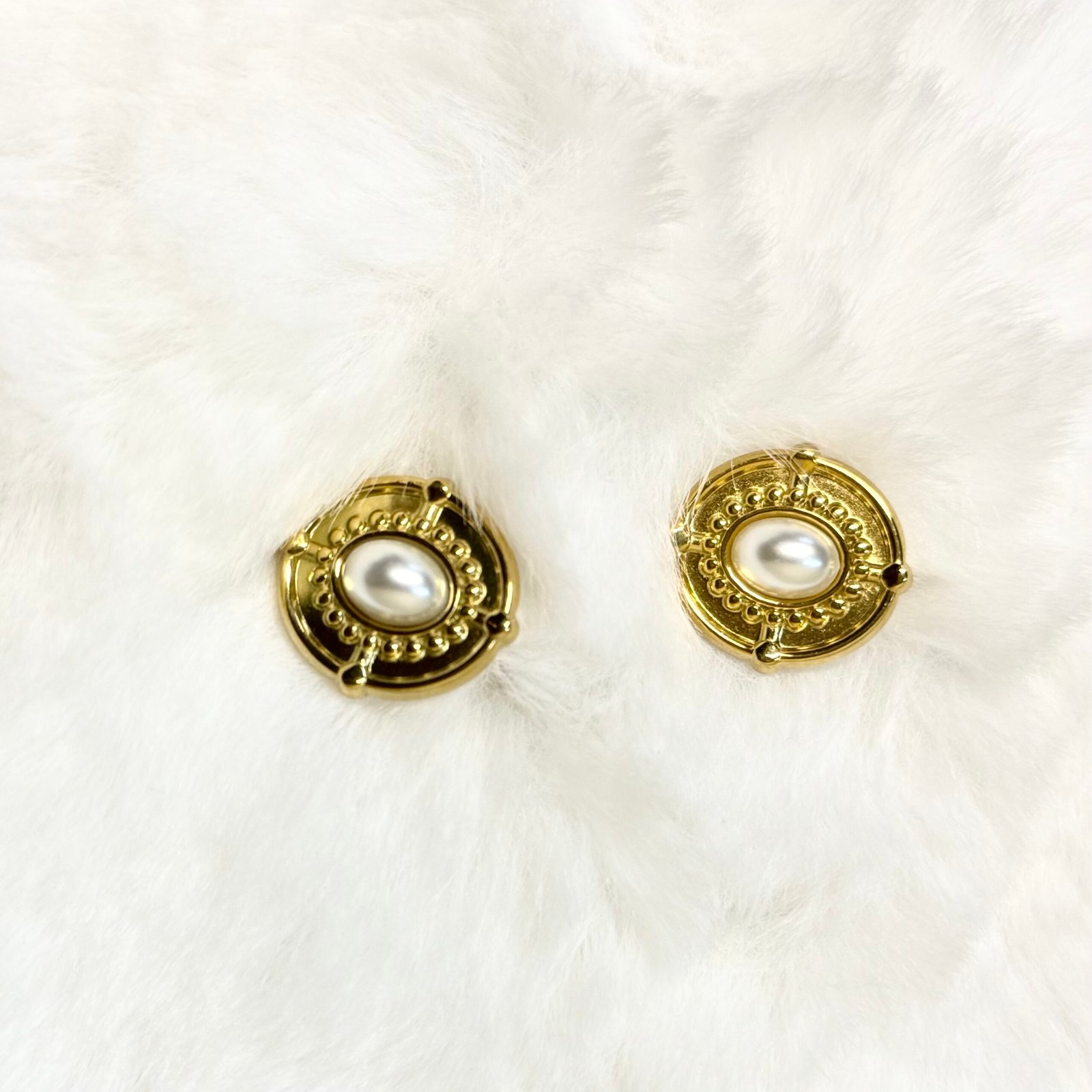 Aura Anti-Tarnish Beaded Pearl Studs - Image 2