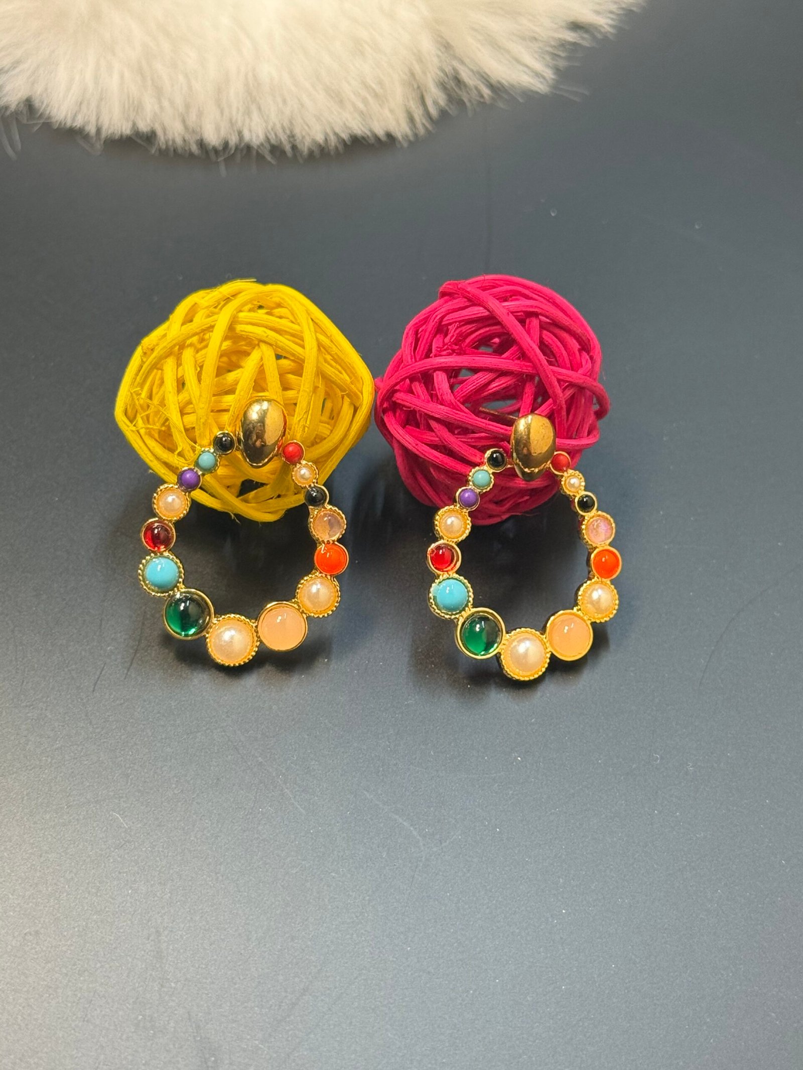 Vibrant Navratna-Inspired Statement Jewelry - Image 3