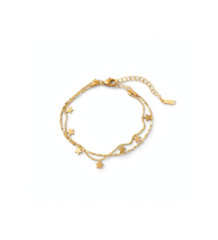 gold double layer star charm bracelet for women adjustable 7 stars bracelet under 199