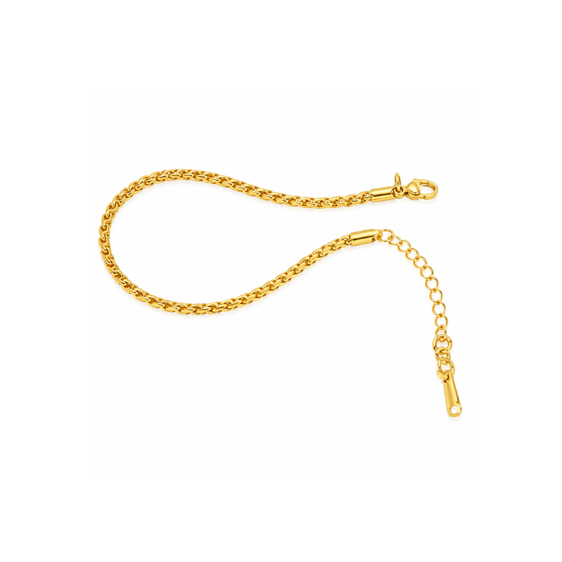 Gold plated classic chain bracelet for women
