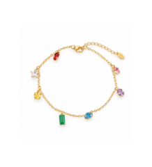 Multicolor crystal charm bracelet for women