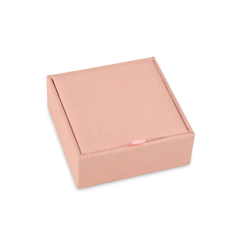 Pink portable jewelry organizer box with multiple compartments
